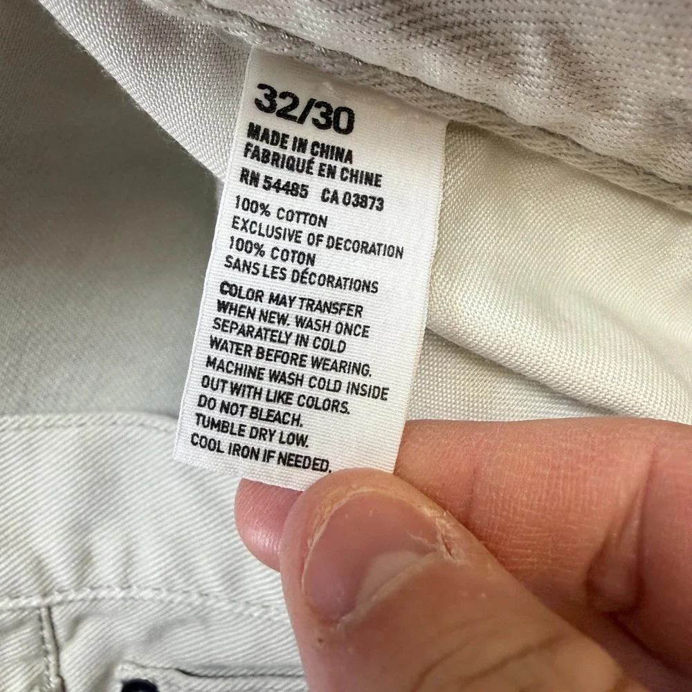 American Eagle Jeans Mens 32x30 Sand Beige‎ Slim Straight 5 Pocket Casual Y2K